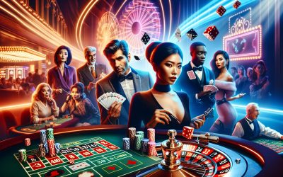 Casino platforme s glumačkim nastupima u pozadini igara